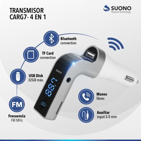 (Suono Transmisor) RECEPTOR BT USB AUTO