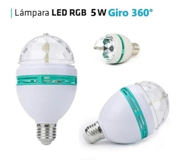 Lampara giratoria LED RGB colores - Image 2