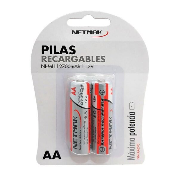 Pila recargable x2 (NETMAK o NOGA AA  2.700mah) - Image 2