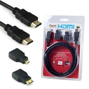 Cable HDMI + Adaptador (3 en 1 HDTV)