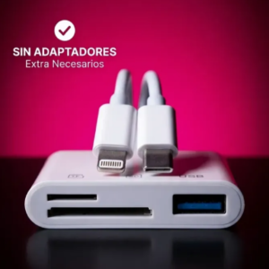 Adaptador OTG (lector SD, micro SD, USB) a C o aligthning