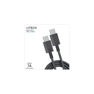 Cable Aitech Súper Rápido 7A Usb-c A Usb-c 1M Negro