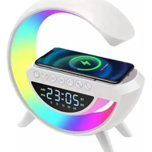 Lampara LED RGB + Reloj + Parlante + Cargador (BT 3401)
